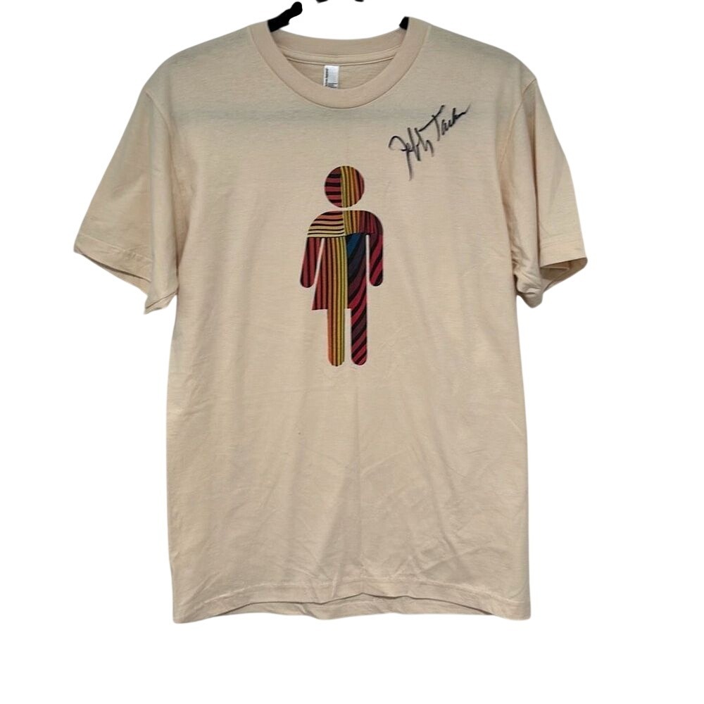 American Apparel Signed By Jeffrey Tambor Mens Cream T Shirt Size Medium